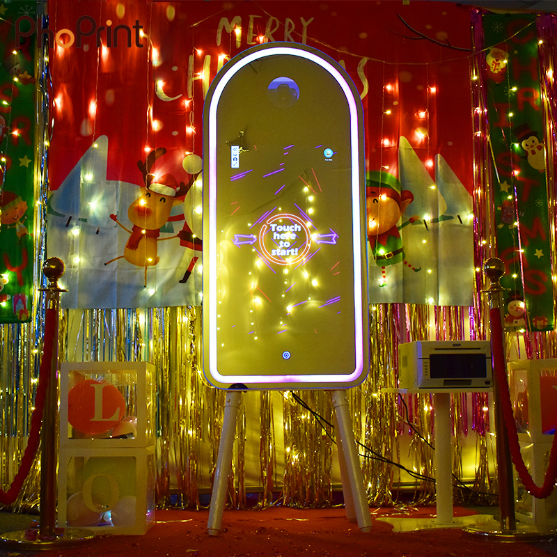 Phoprint Magic Mirror Photo Booth Machine Kiosk With 4
