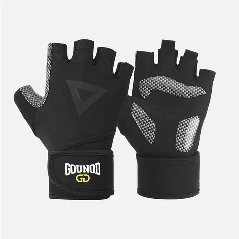 Half Finger Weightlifting Gym Gloves Non-Slip Polyester Breathable