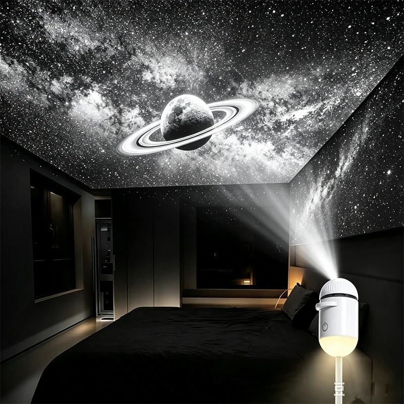 4K LED Mini Night Light Projector with Speaker 3