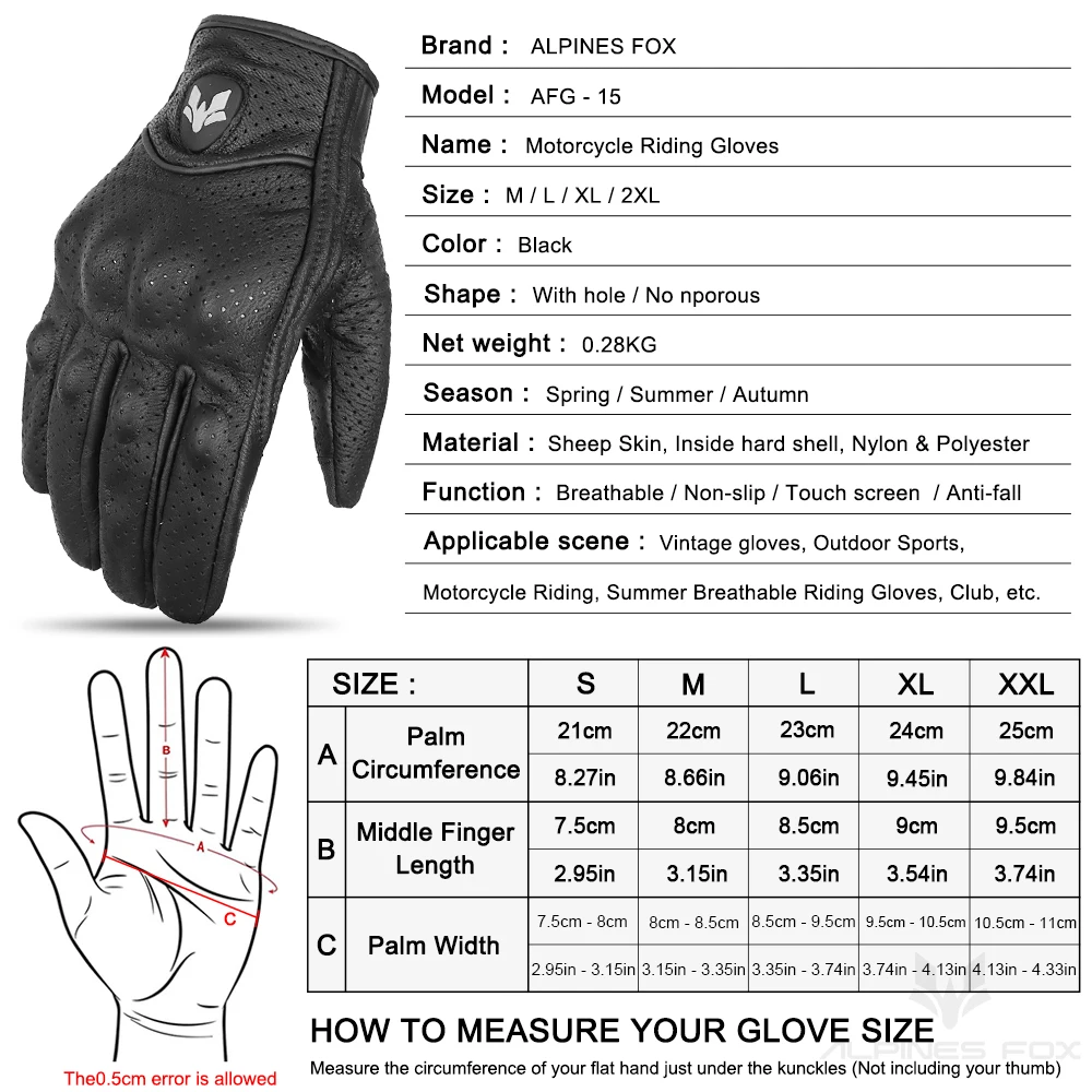 Vintage Leather Motorcycle Gloves for Men 2