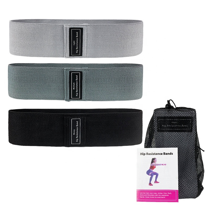 Elastic Cloth Belt Resistance Bands, 3-Piece Set