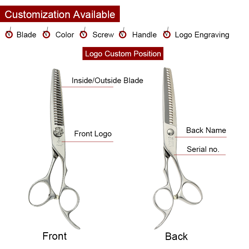 VG10 Steel Thinning Shears for Dogs 2