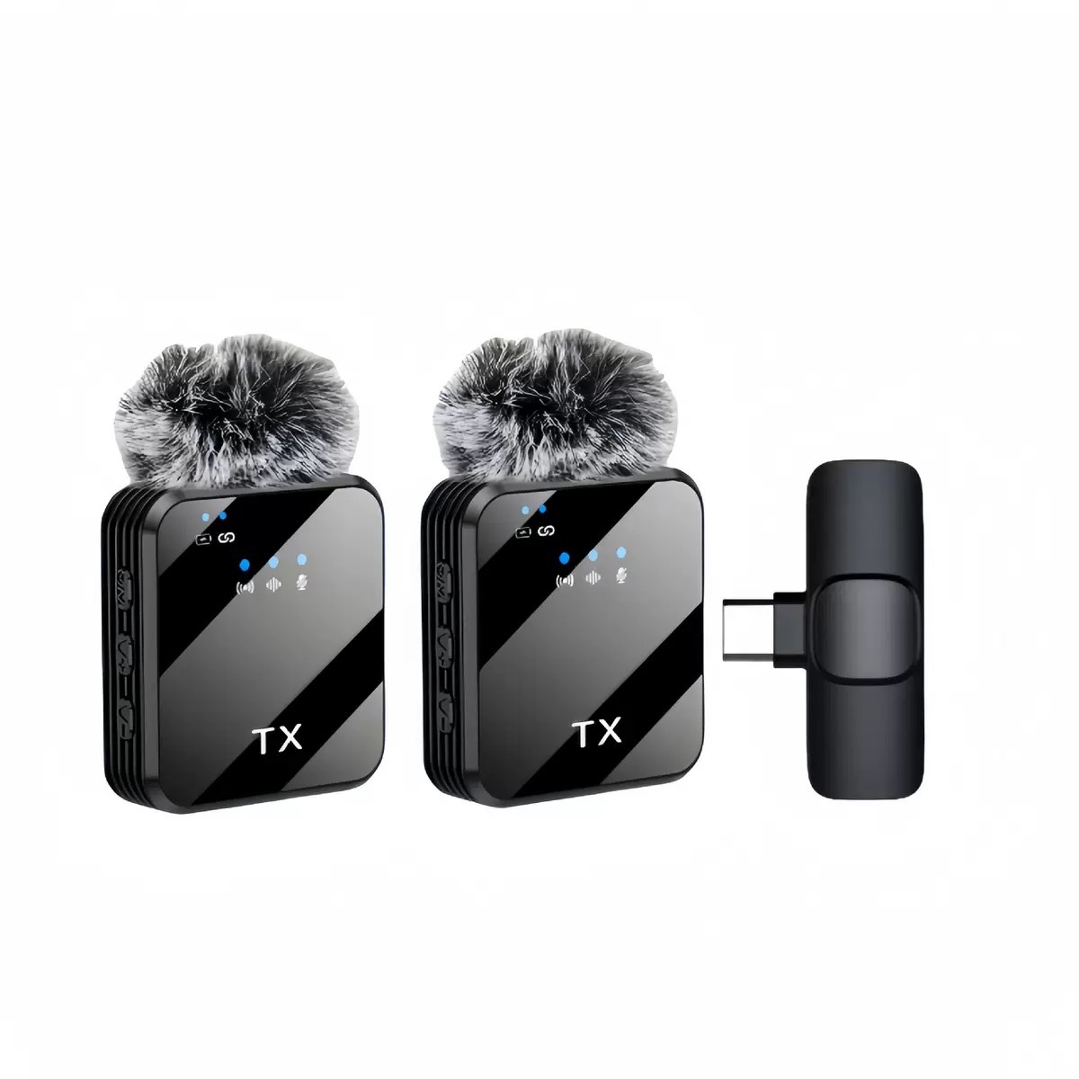 Dual Wireless Lavalier Mic 3-in-1 Video
