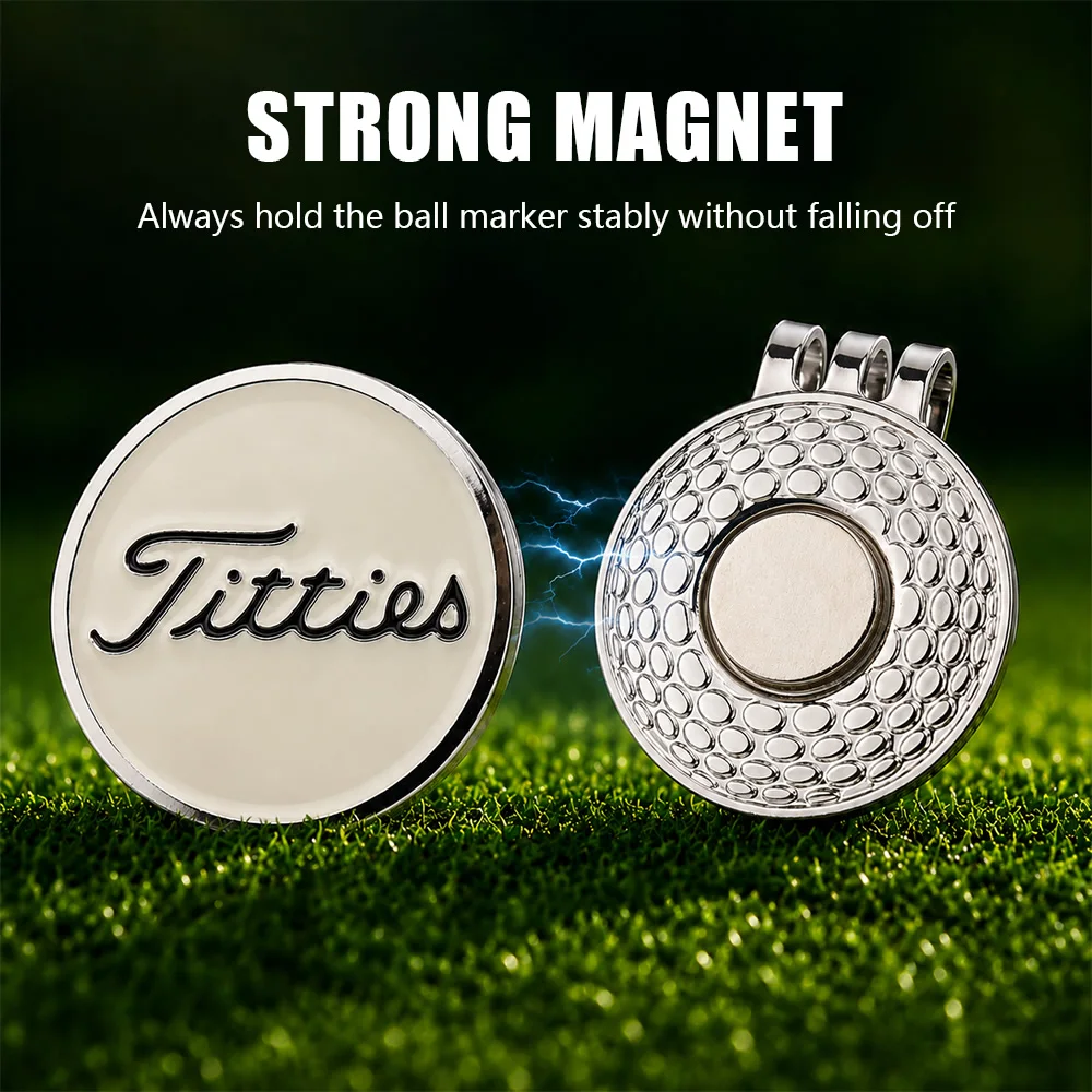 Lustiger Golfball-Marker mit Magnetischem Hutclip für Männer und 3