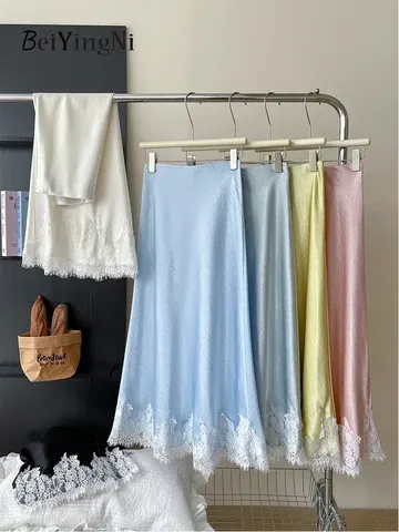Satin Midi Skirt