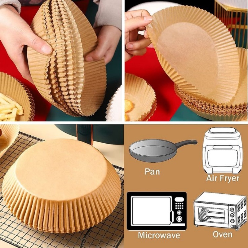 Biodegradable Paper Liners for Air Fryer 4