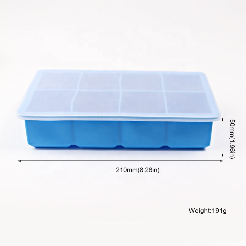 Reusable Silicone Ice Cube Tray with Lid 4
