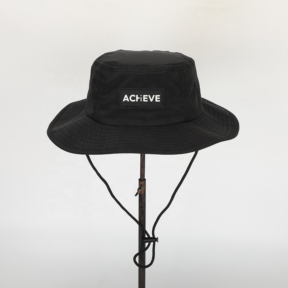 Rubber Quick Dry Black Polyester Safari Gorras Sun