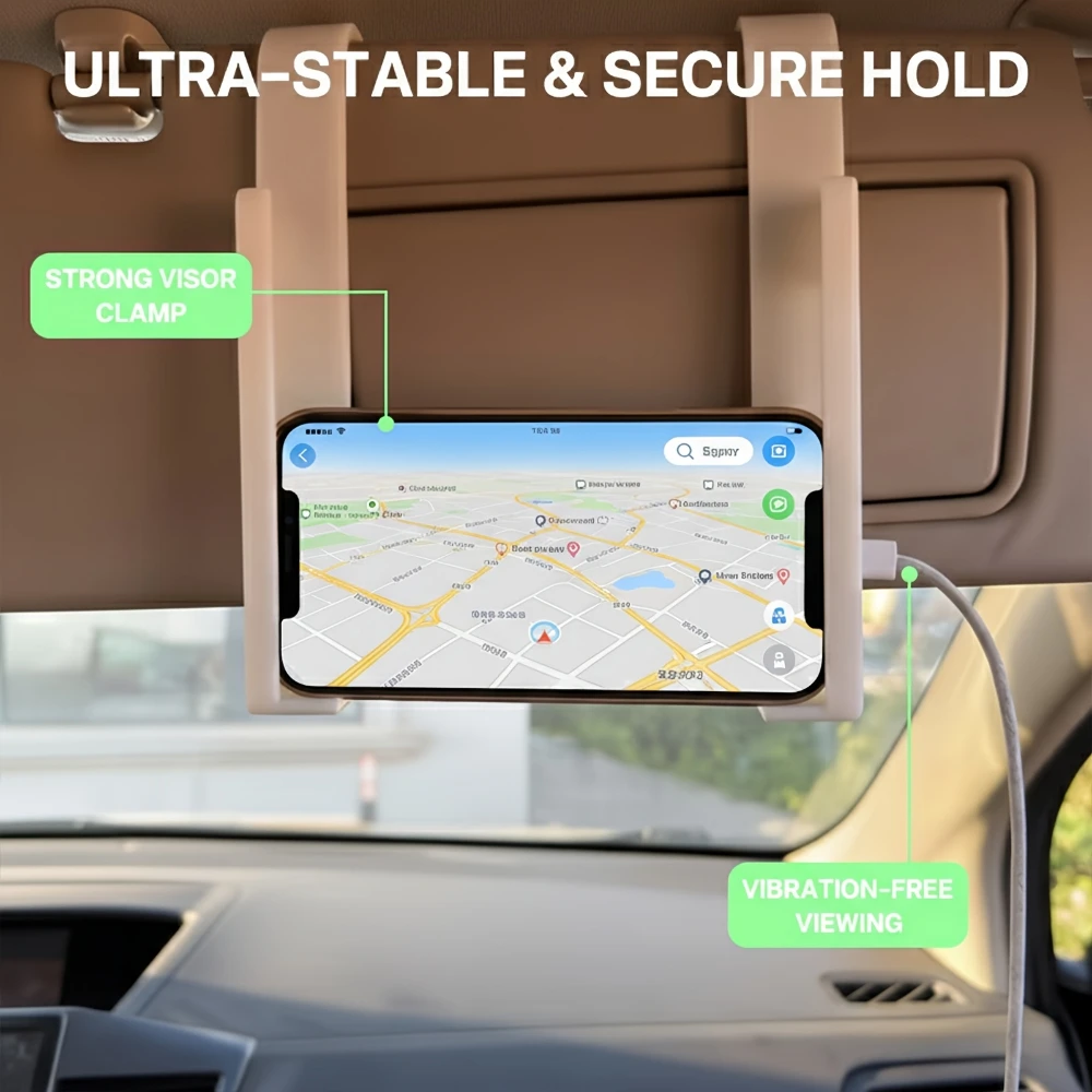 Universelle Auto-Sonnenblendenhalterung für Tablet & Smartphone Kunststoff-Clip-Halterung Faltbare 4