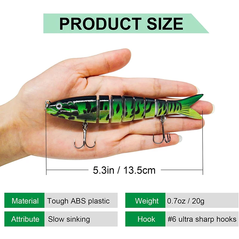 Angeln Lockt Multi Jointed Swimbait Kurbel Köder Langsam 4
