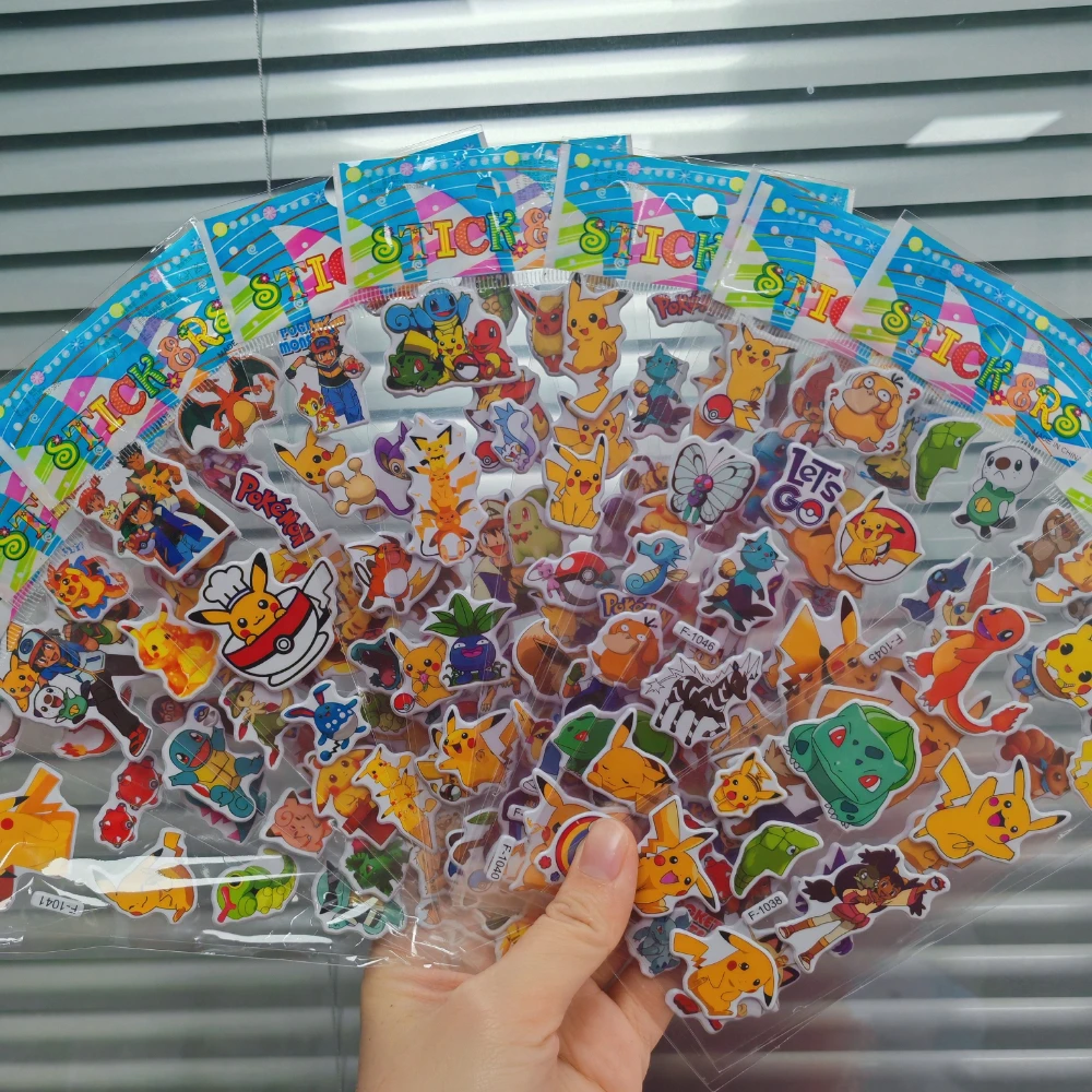 Kawaii Pikachu 3D Sticker Set 2