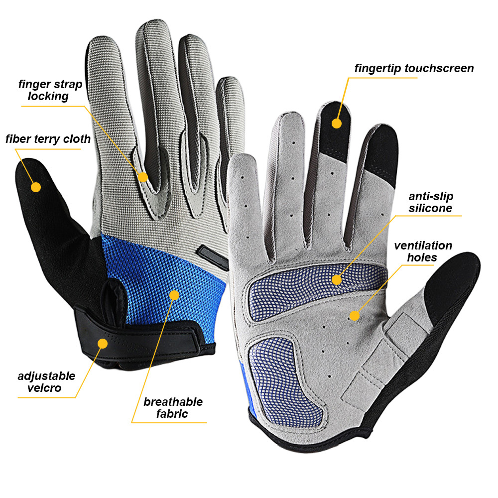 Summer Microfiber Cycling Gloves Breathable Anti-Slip Padded Palm 2