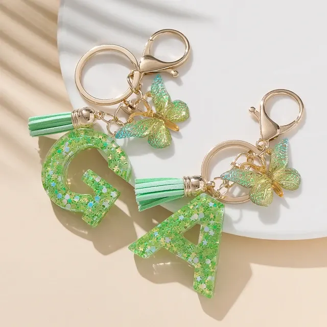 Resin Letter Charm Pendant 3