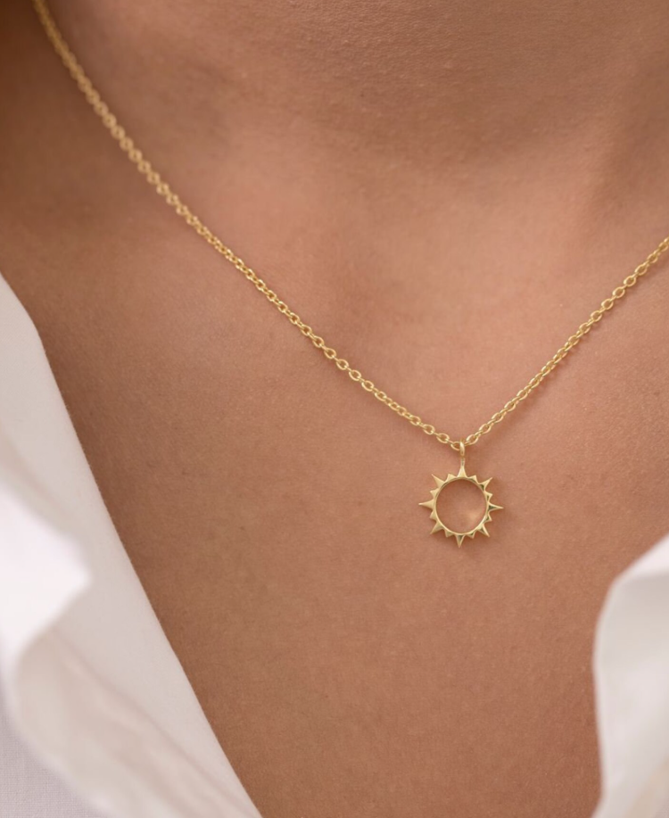 316L Stainless Steel Sun Pendant Necklace 3