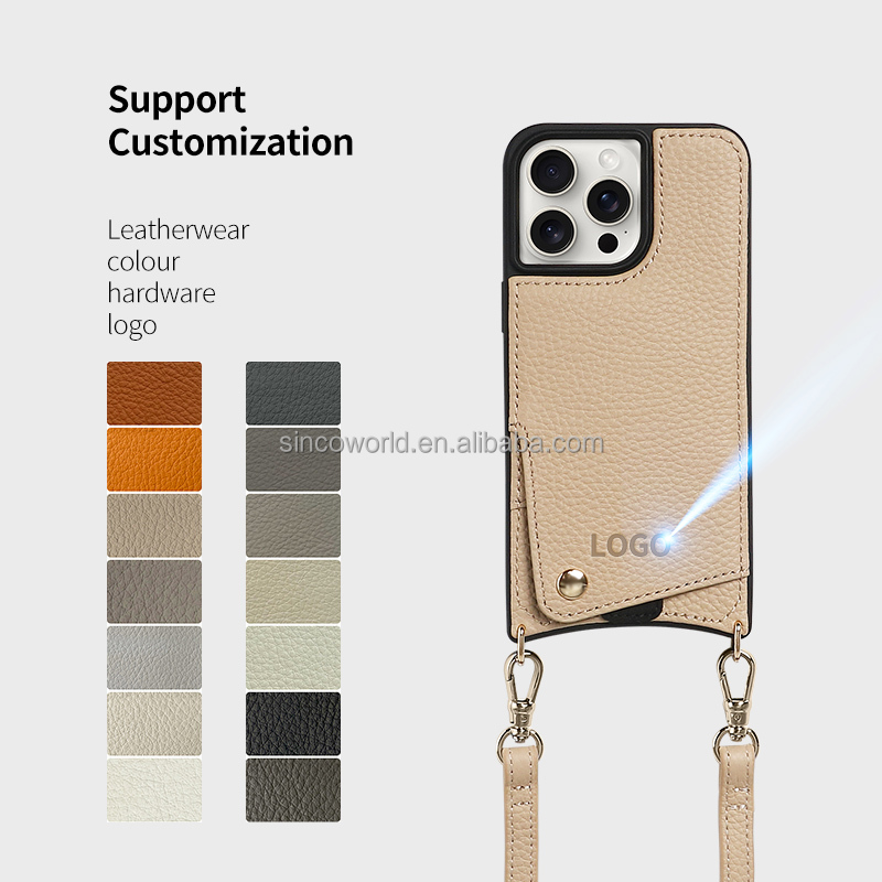 Genuine Leather Phone Case with Strap