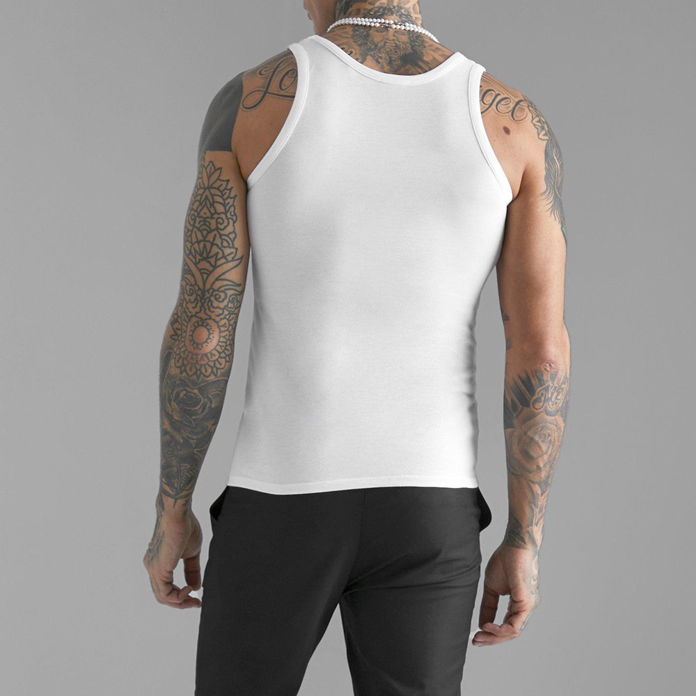 Customization Men's Tanktop Compression Athletic Clothing Fitted Fitness 2