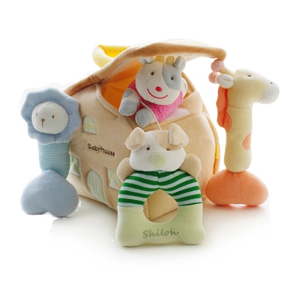 Soft Polyester Plush Baby Rattle