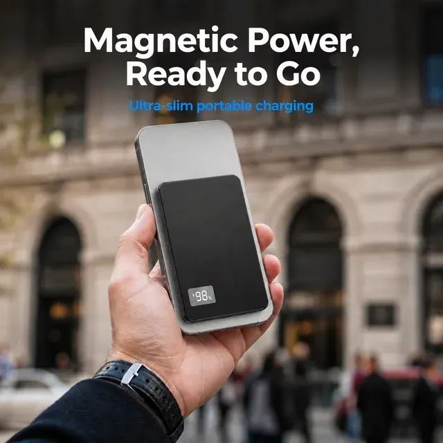 Ultra Slim Wireless Magnetic Power Bank 10000mAh 3