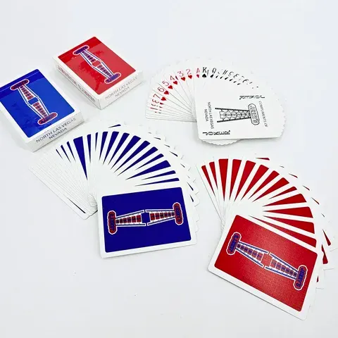Red and Blue Poker Playing Cards Magic