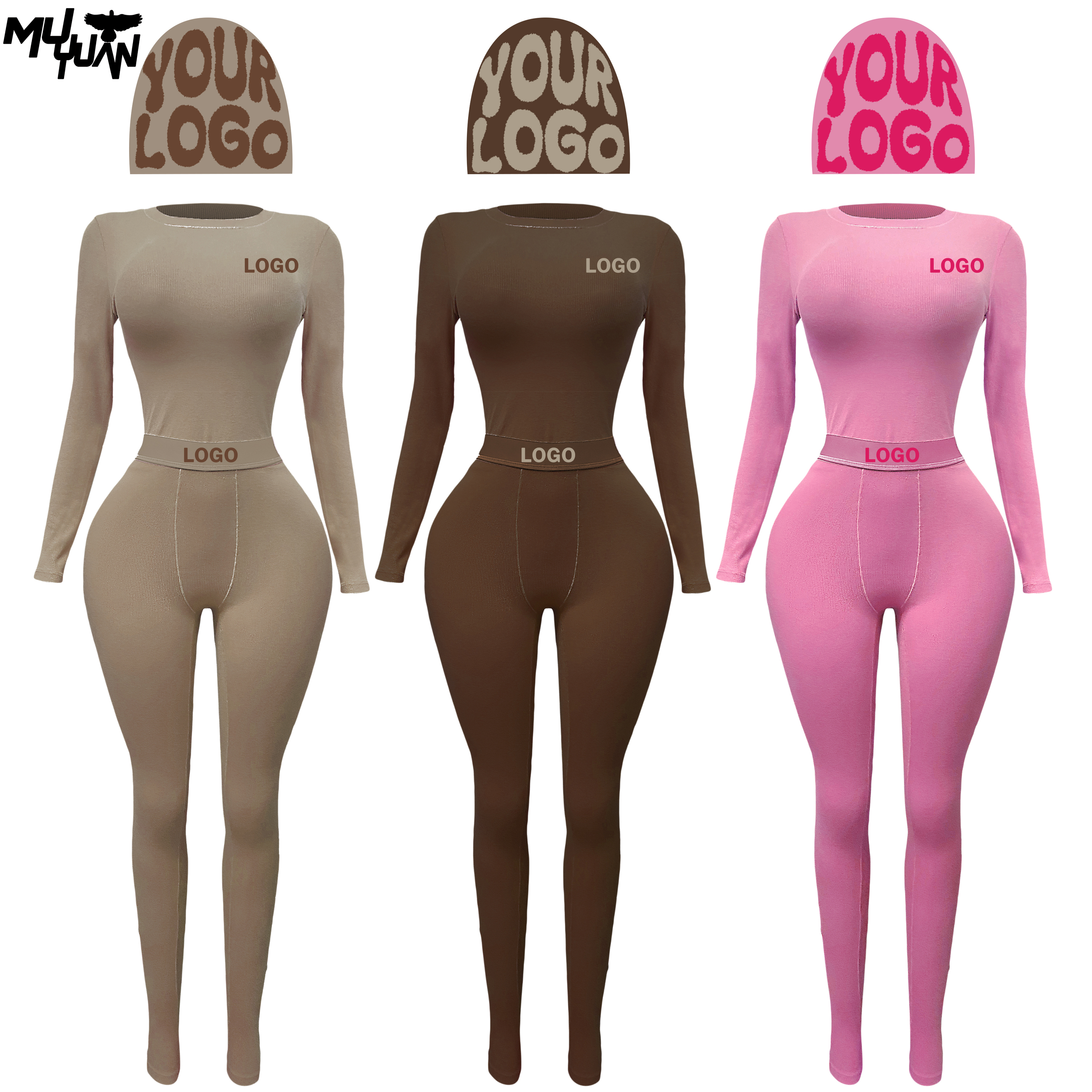 Elegant Women's Cotton Long-Sleeve Lounge Set