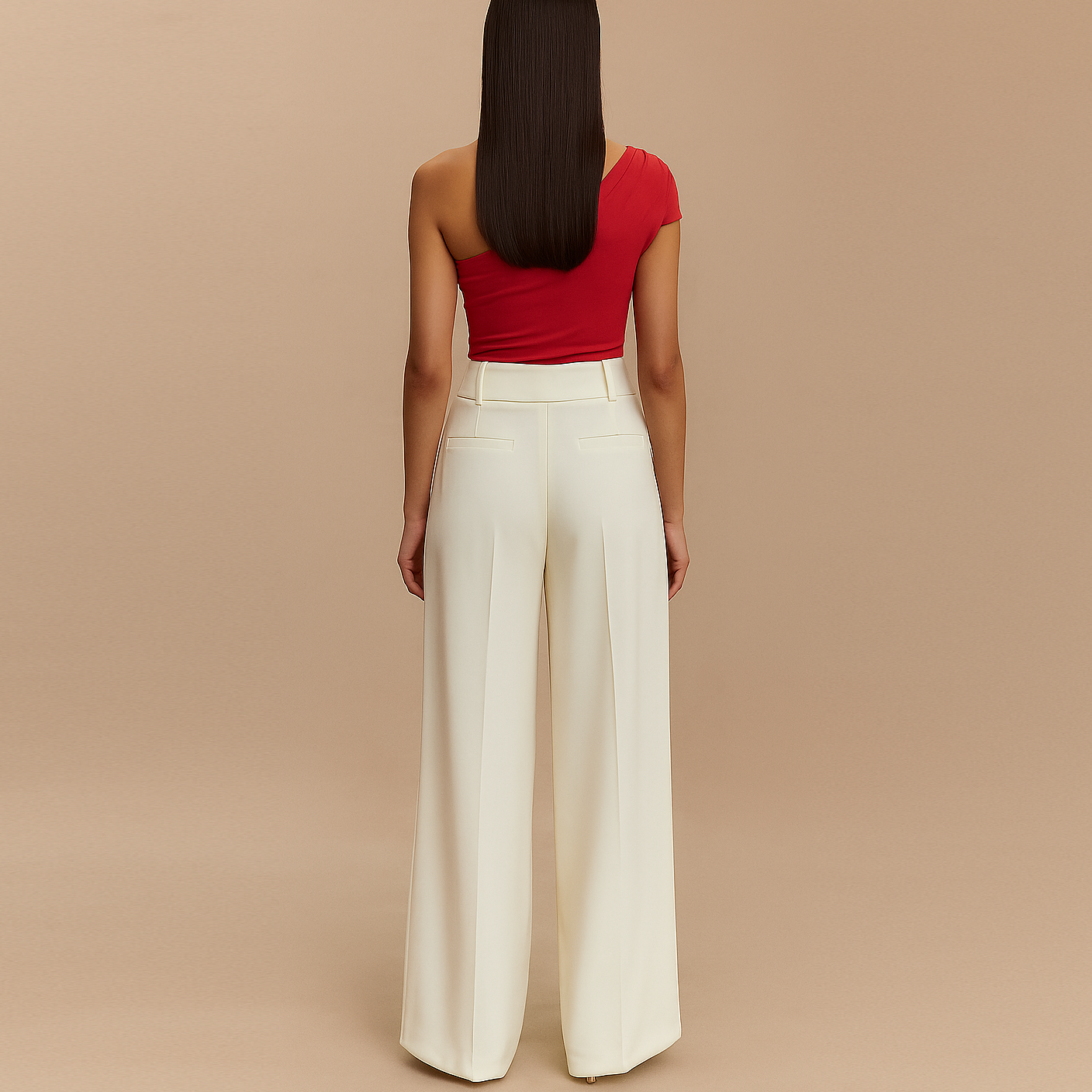 High-Waist Pleated Wide-Leg Trousers for Women 2