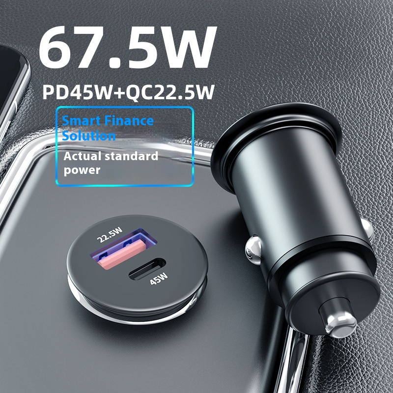 67.5W Zinc Alloy PD45W Super Fast Charge Car