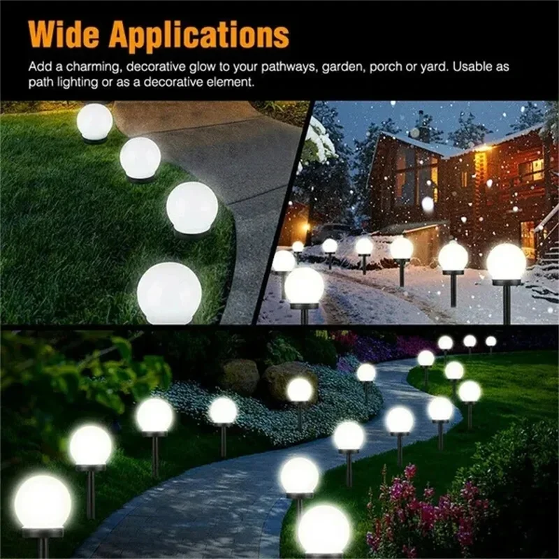 Solar LED garden ball lights, 1 to 9 pack 2