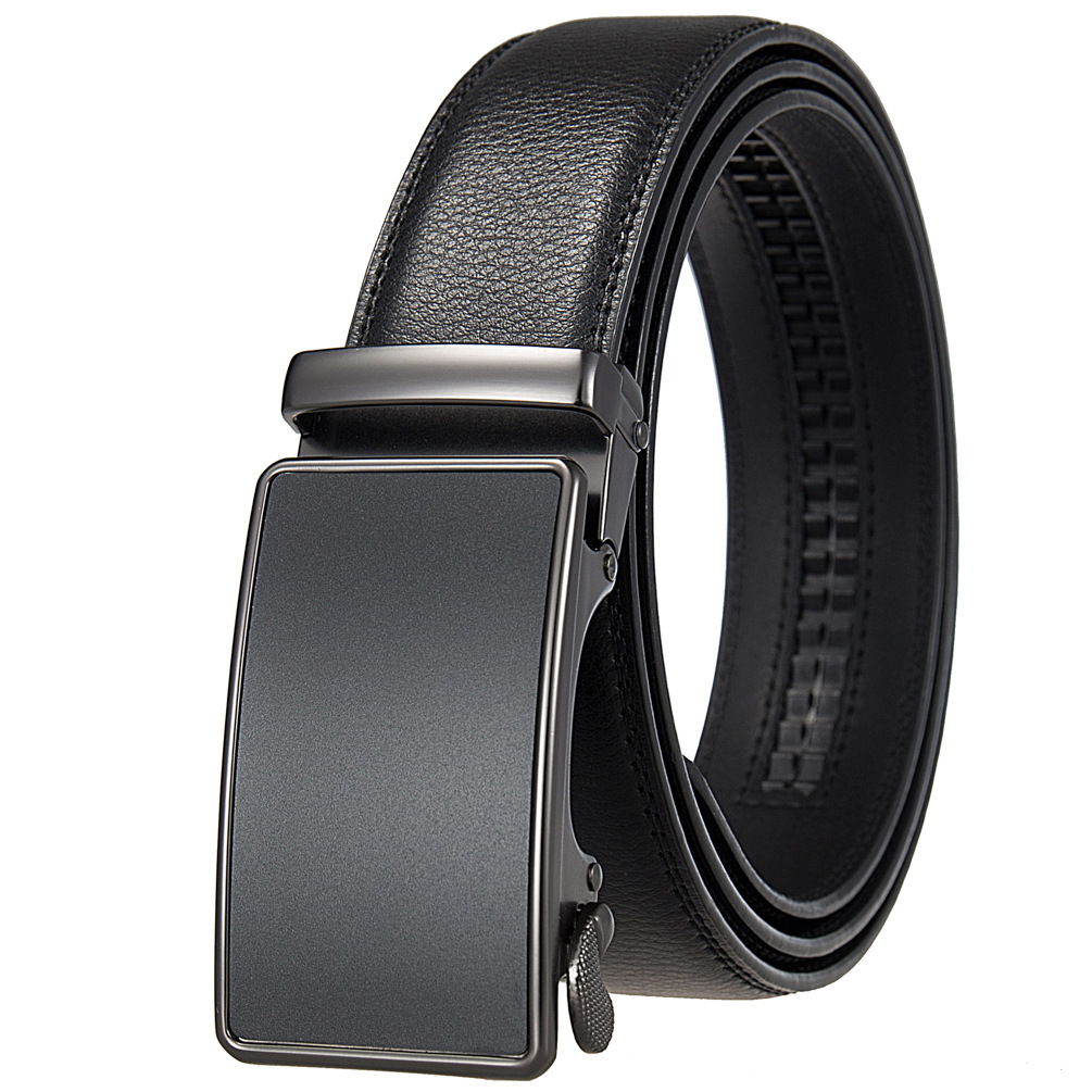 Automatic Buckle Leather Belt for Business Suits 3