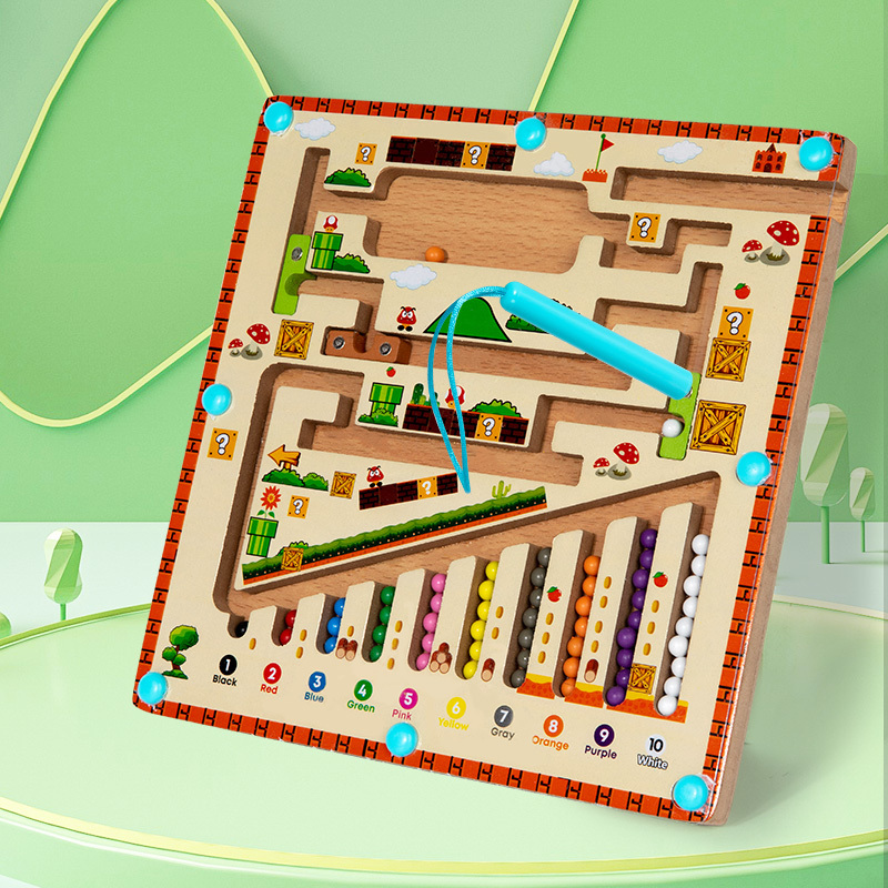 Wooden Bead Sorting Maze for Children 3