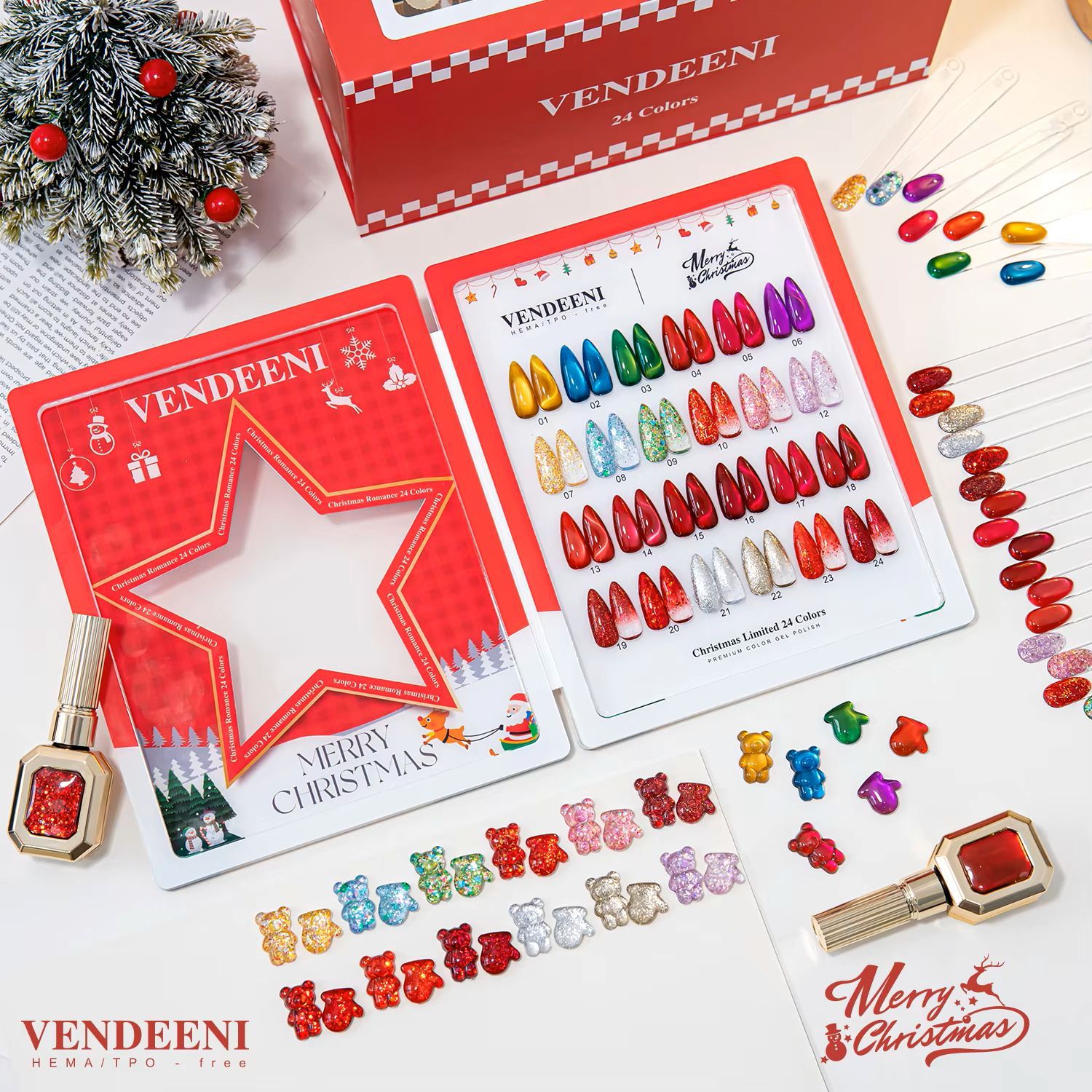 Weihnachts-Gel-Nagellack-Set mit 24 Farben 2