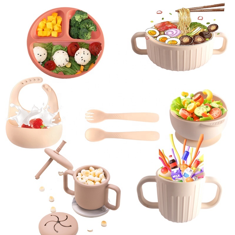 Baby Silicone Feeding BPA Free Set Eco-friendly Kids