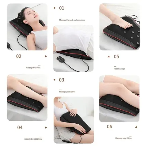 Elektrisches Nackenkissen für Nacken-Airbag Traktion Shiatsu Kopf Körper