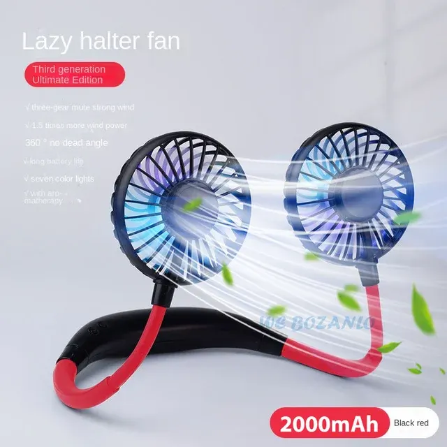 Hands-Free Dual Neck Fan, 3 Speeds 2