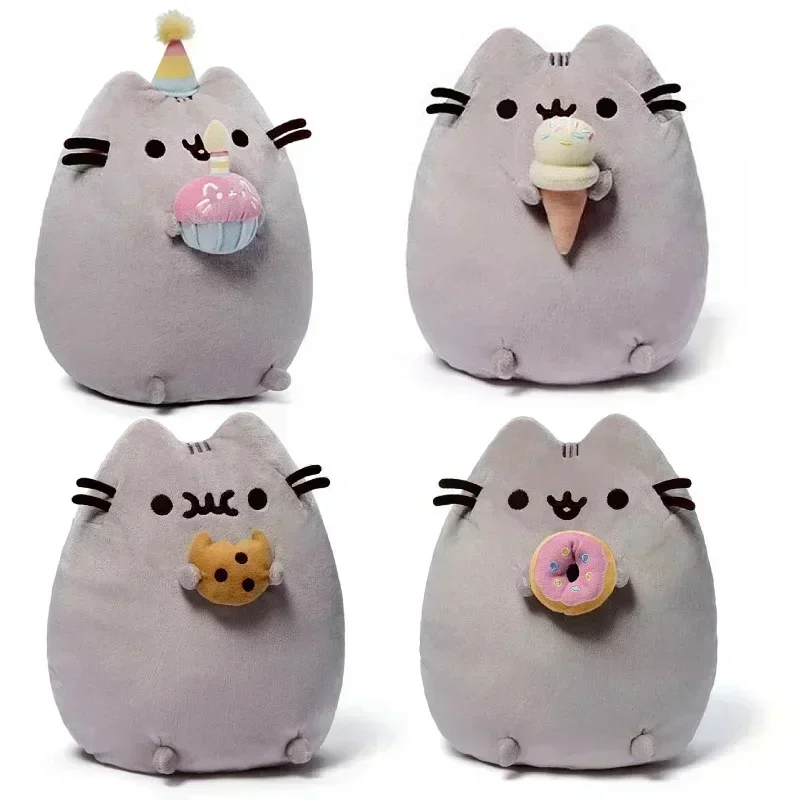Kawaii Plush Cat Toy with Donut Design