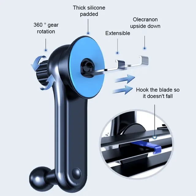 Schwerkraft-Autohalterung für Smartphones, 360° 2