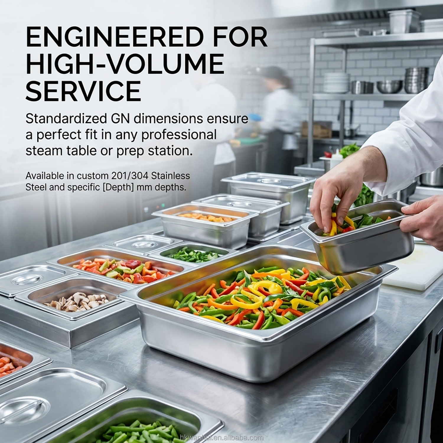 Commercial Kitchen Catering Buffet Stainless Steel GN 1