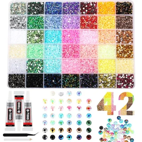 Rhinestone Nail Kit with 42 Grids