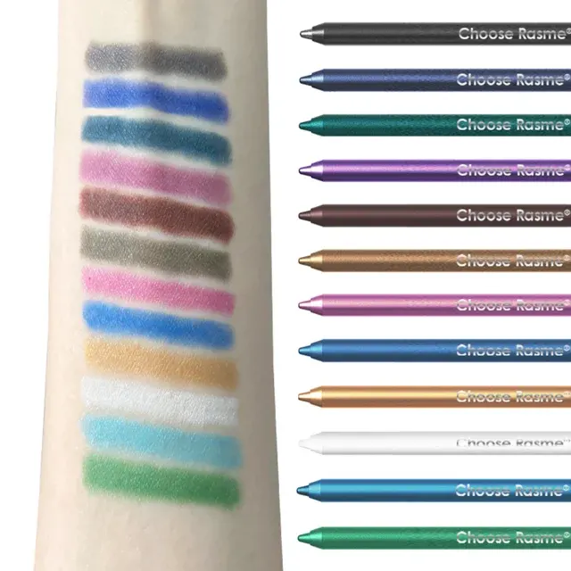 Waterproof Shimmer Eyeliner Pencils, 12-Piece 3