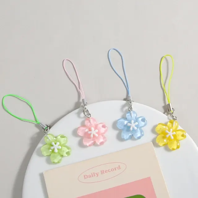 Bunter Sakura-Blumen-Handyanhänger für Frauen 4