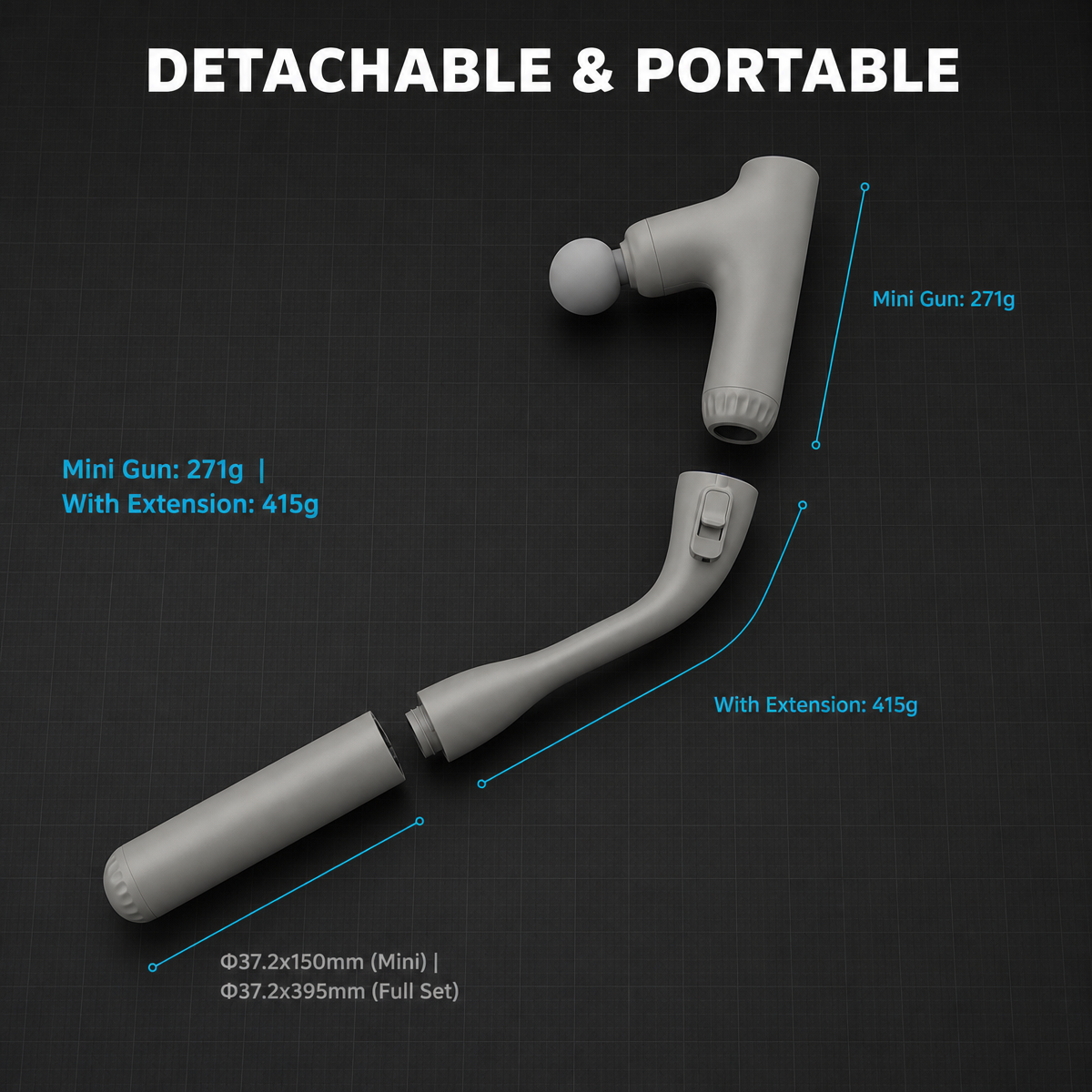Deep Tissue Massage Gun Long Handle 4