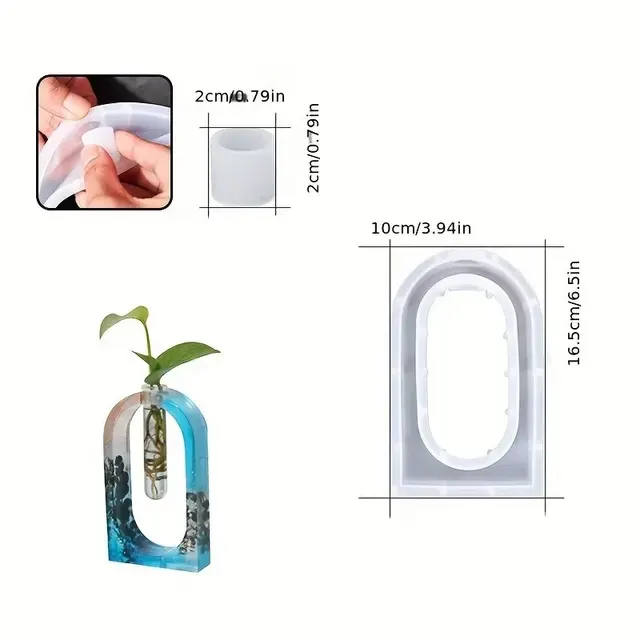 DIY Gewölbte Blumentopf Silikonform Rechteckig Rund Handwerk Geschenk 3