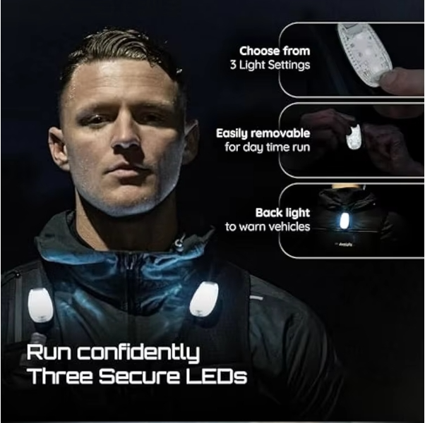 Unisex Fashion Adjustable LED Reflective Vest With Phone 3