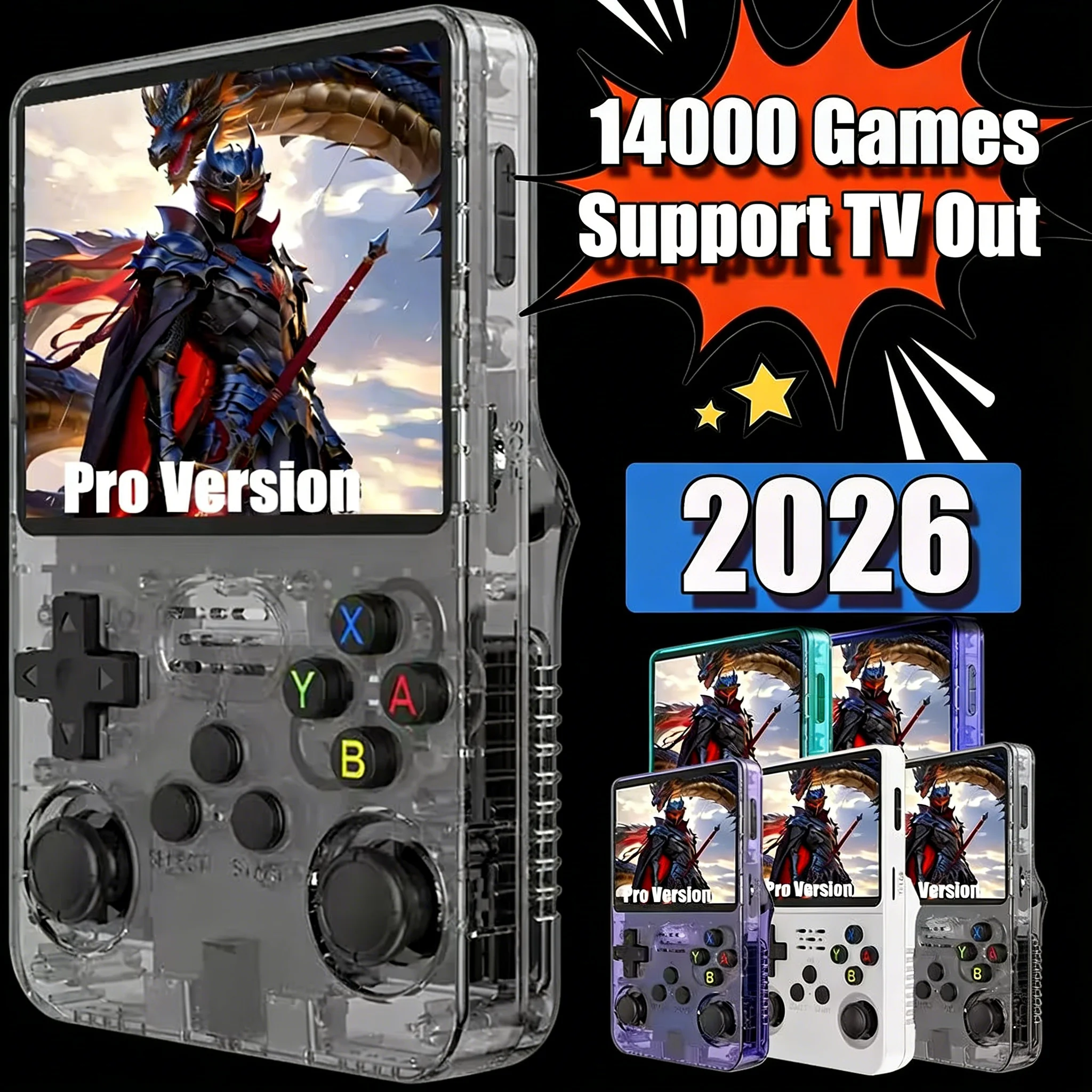 R36s Game Console Retro Handheld 3.5inch Color Screen