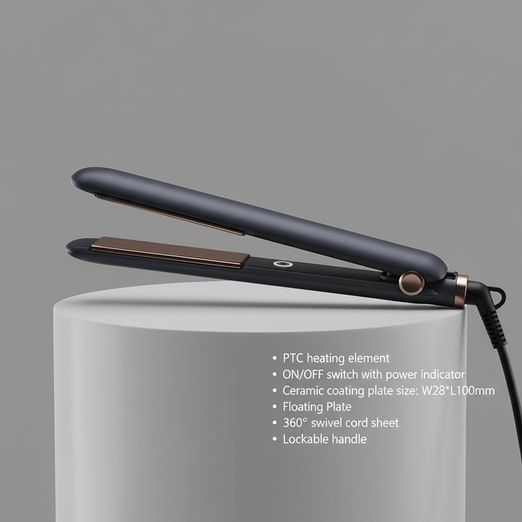 Flat Iron with PTC Quick Heat and Adjustable Temperature