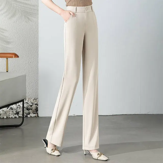 High Waist Drooping Slimming And Straight Ice Silk 2