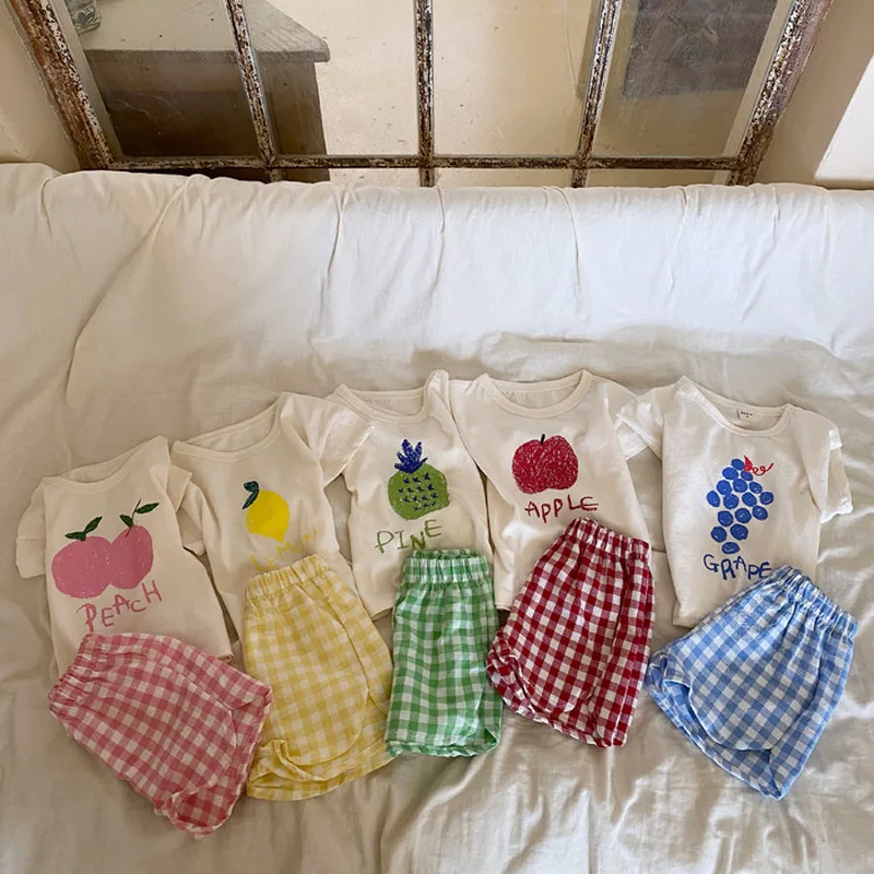 Baby Pyjamas Sets Baumwolle Kind Kleinkind Sommer Ärmellose 2