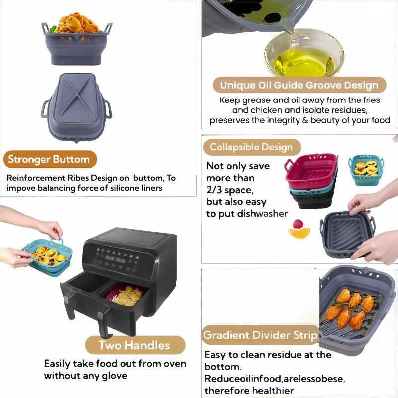 Rectangular Non-stick BPA Free Food Grade Silicone Durable 3