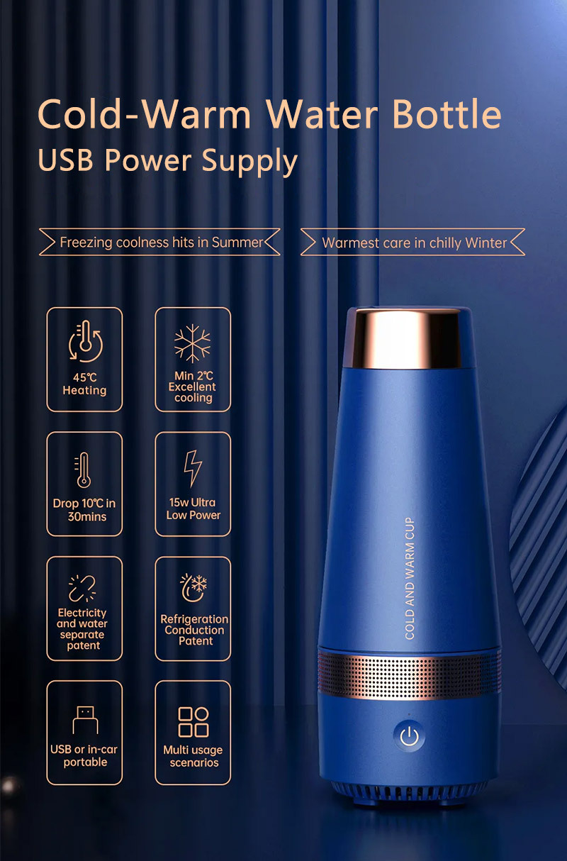 Portable Electric Wireless Car Smart Cooling Heating Drink 2