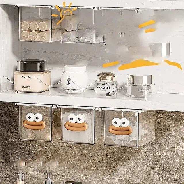 Transparent Under-Cabinet Bathroom Storage Box 3