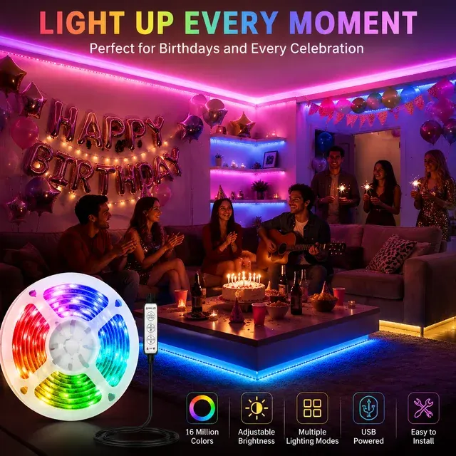 LED Light Strip with Remote Control 2